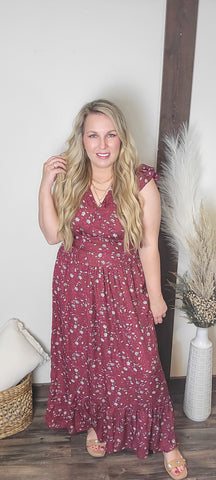 The Cranberry Top and Maxi Skirt Set